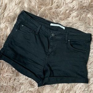 Black jean shorts